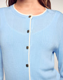 Cardigan Boutons Plaque Dorée Ff