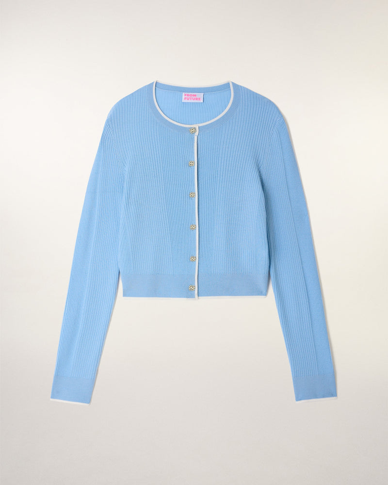 Cardigan Boutons Plaque Dorée Ff