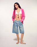 Pull Cardigan Bicolore