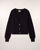 Pull Cardigan Boutons Coeur Strass