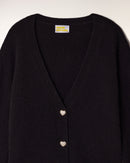 Pull Cardigan Boutons Coeur Strass