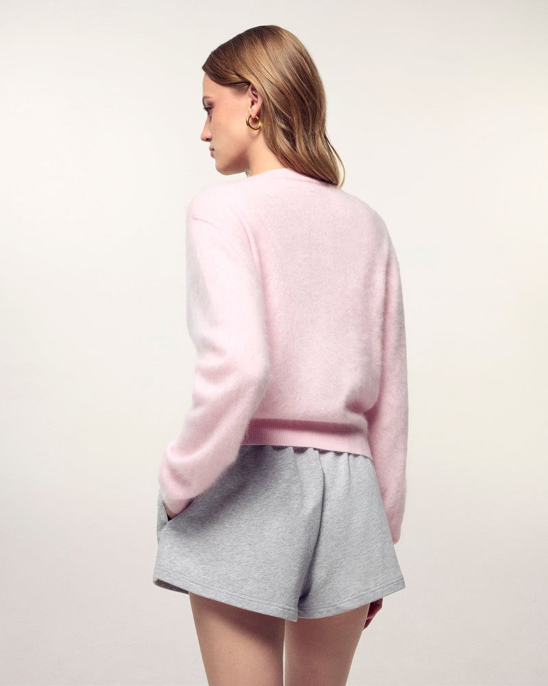 Pull Cardigan Cachemire Brossé