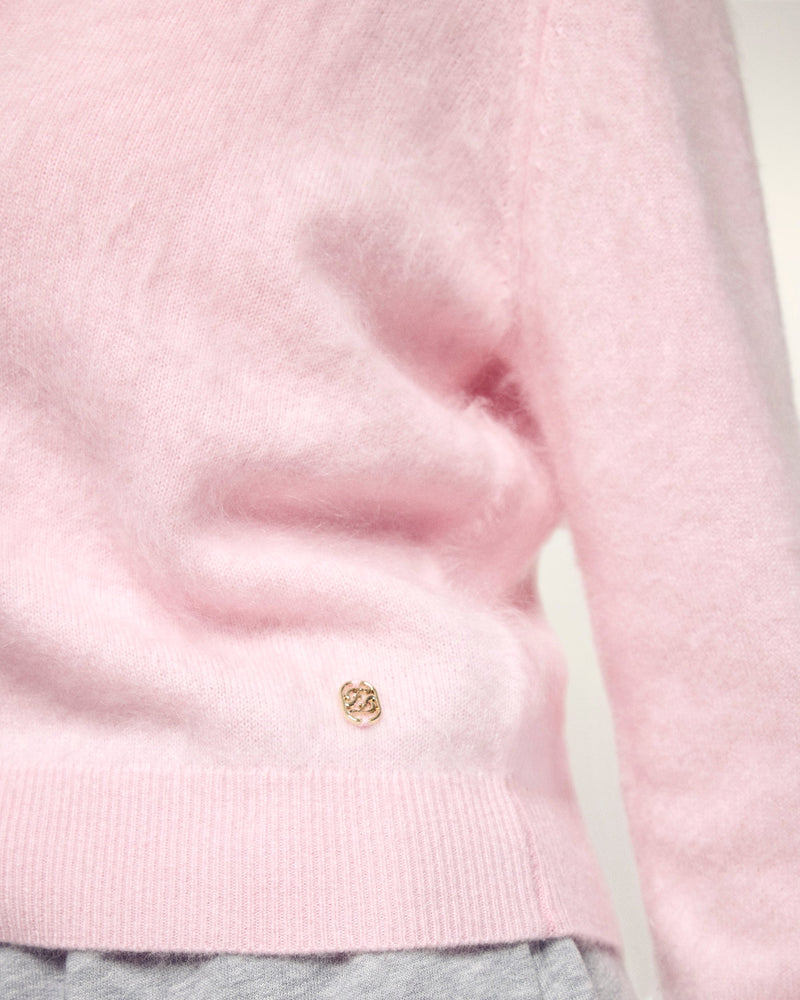 Pull Cardigan Cachemire Brossé