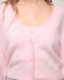 Pull Cardigan Cachemire Brossé