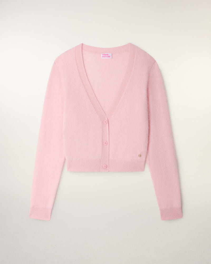 Pull Cardigan Cachemire Brossé
