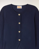 Pull Cardigan Boutons Cœur