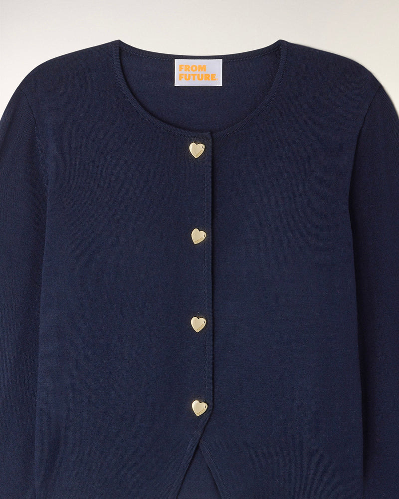 Pull Cardigan Boutons Cœur