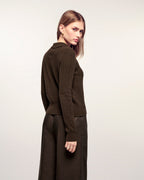 Pull Cardigan Torsades Fines Boutons Dépareillés