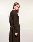 Pull Cardigan Torsades Fines Boutons Dépareillés