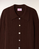 Pull Cardigan Torsades Fines Boutons Dépareillés