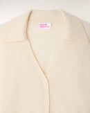 Pull Cardigan Cachemire Brossé Broderie