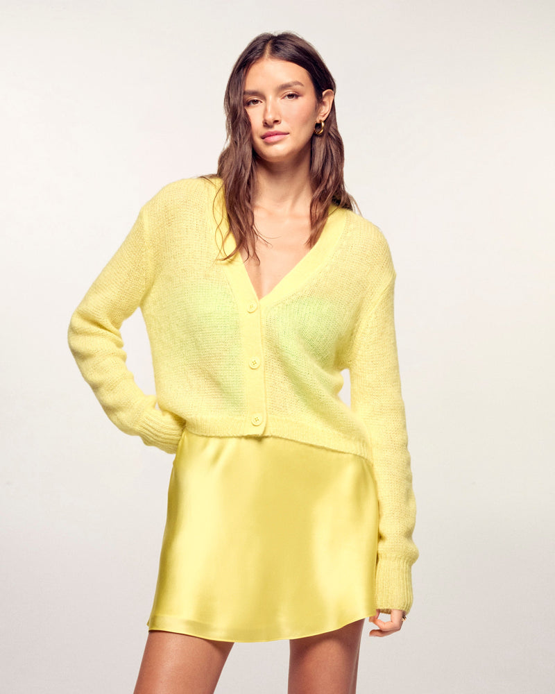 Pull Cardigan En Mohair