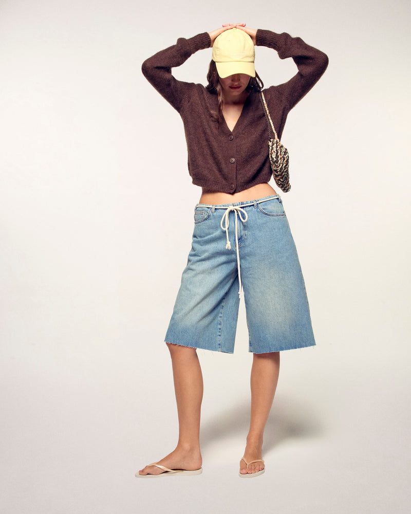 Pull Cardigan En Mohair