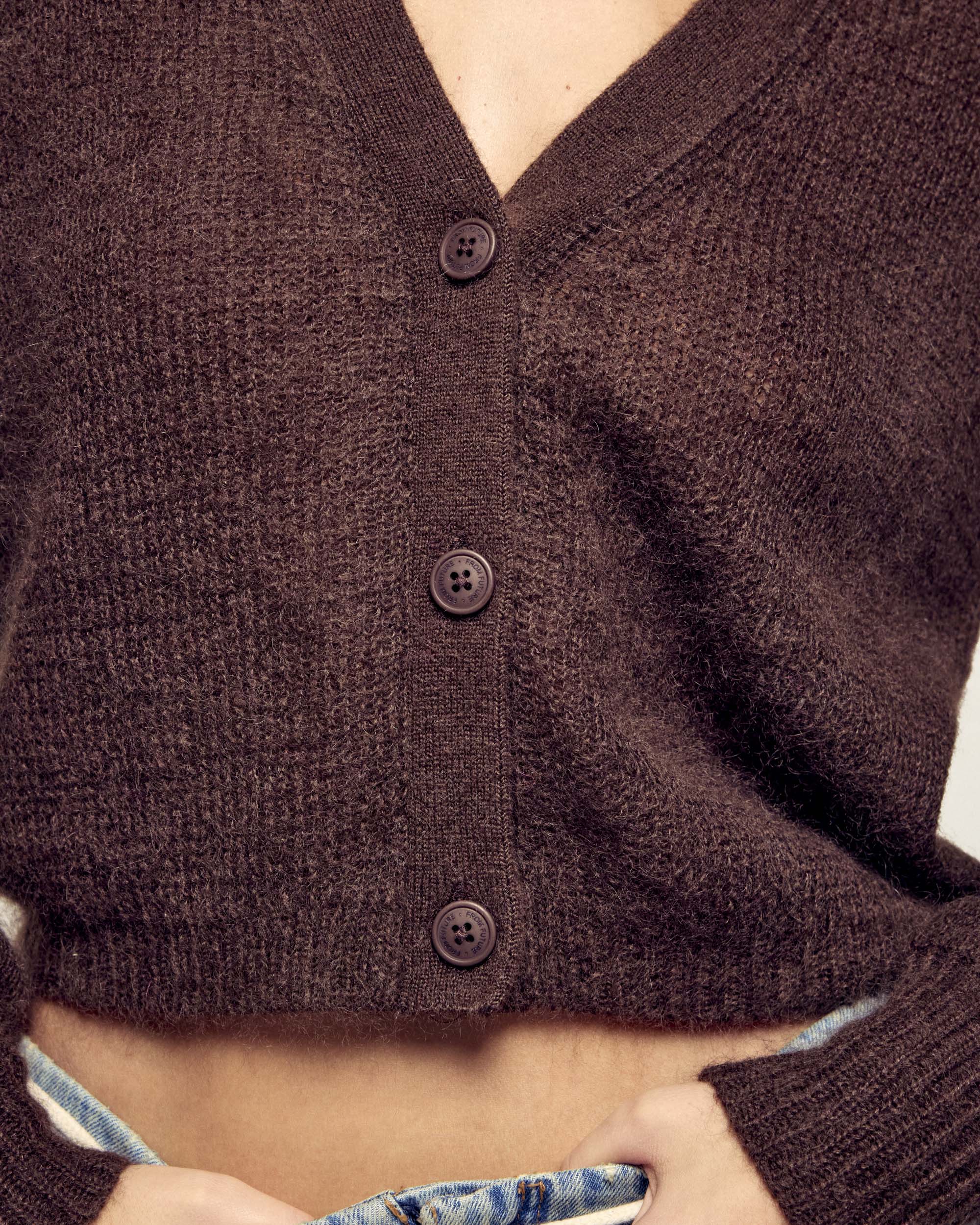 Mohair Cardigan Sweater