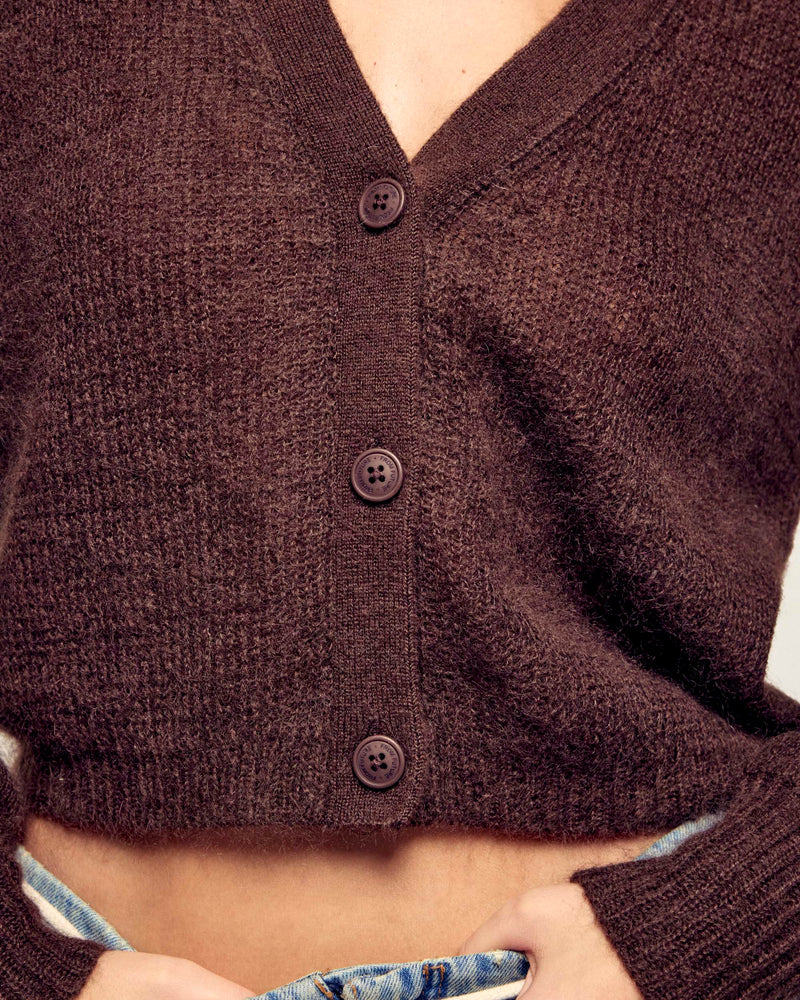 Pull Cardigan En Mohair