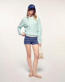 Pull Hoodie Cordons À Bijoux Dorés