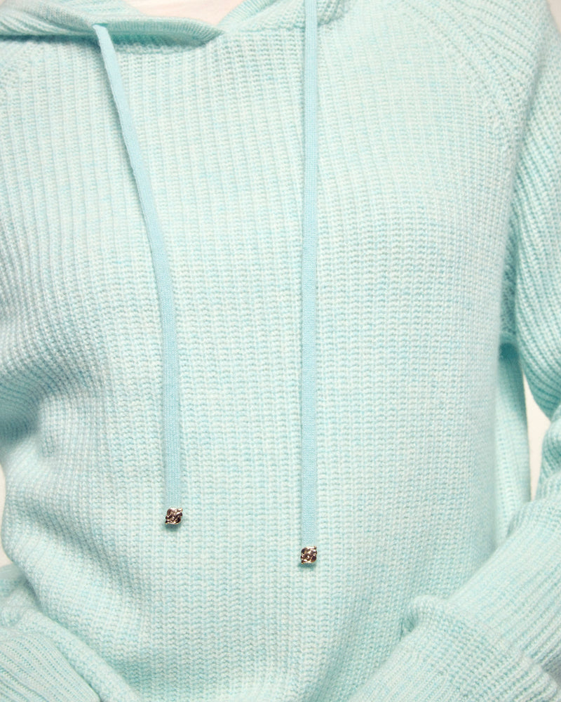Pull Hoodie Cordons À Bijoux Dorés