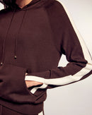Pull Hoodie À Bandes