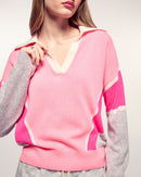 Pull Col Polo Color Block