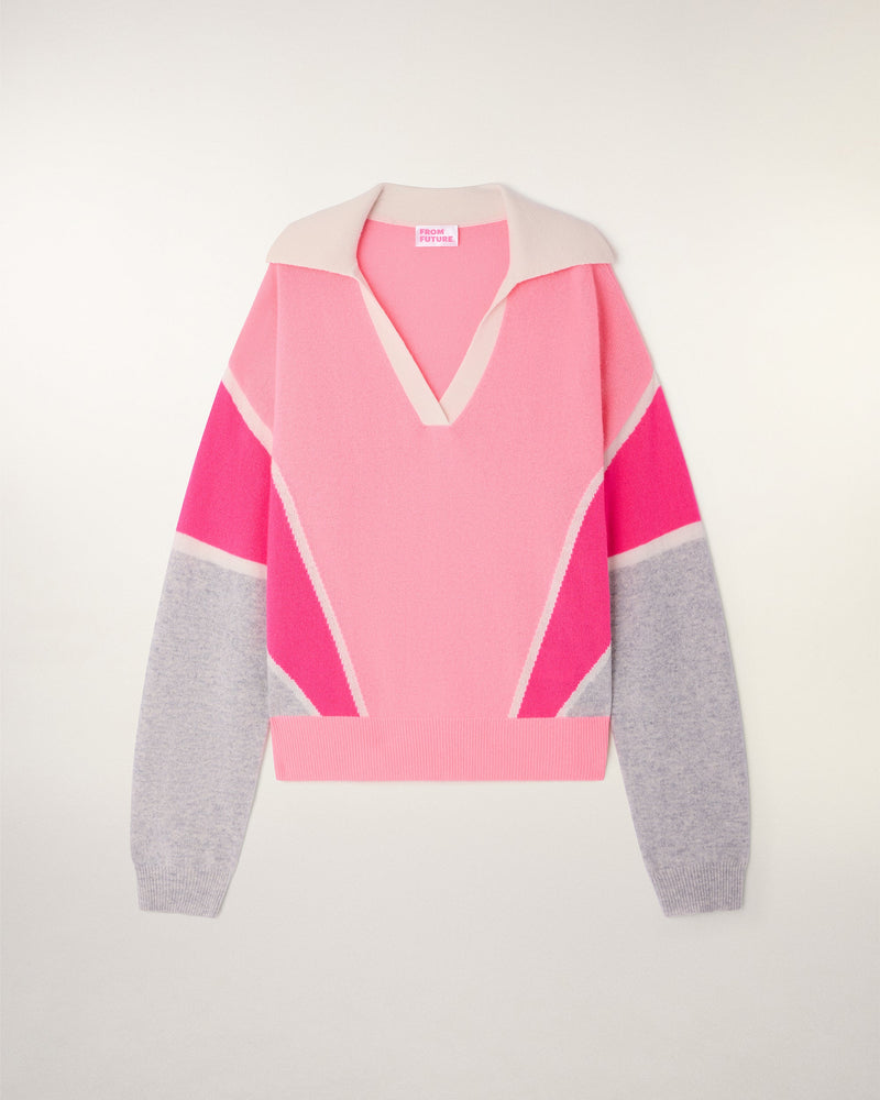 Pull Col Polo Color Block