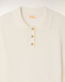 Pull Col Polo Boutons Dorés
