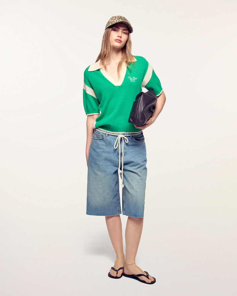 Pull Col Polo Bicolore Sport