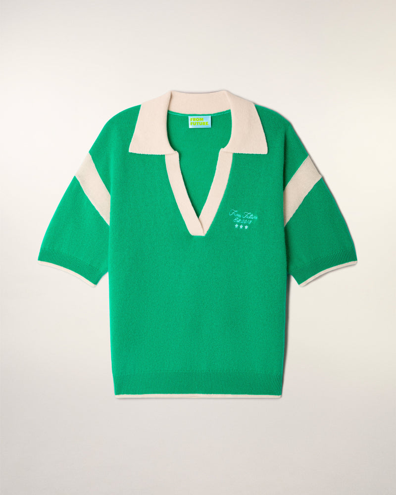 Pull Col Polo Bicolore Sport