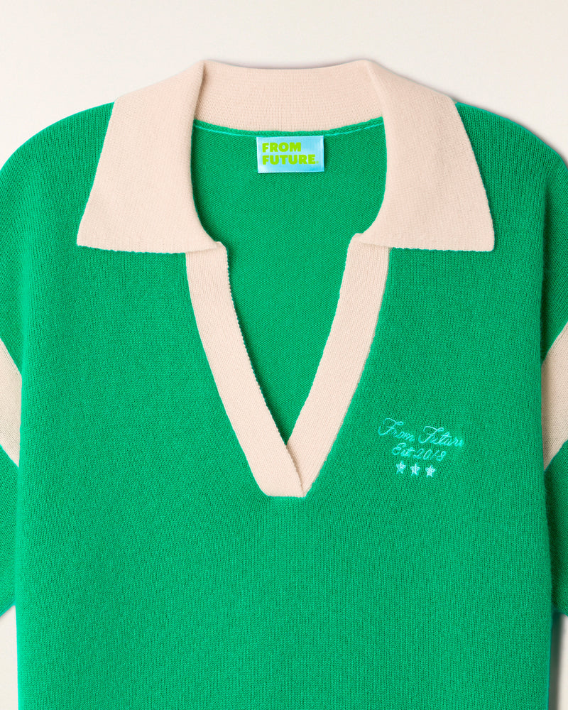 Pull Col Polo Bicolore Sport