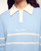 Pull Col Polo À Bandes