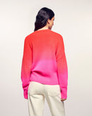 Pull Col Rond Dip Dye À Broderies En Perles "Future"
