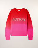Pull Col Rond Dip Dye À Broderies En Perles "Future"