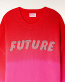 Pull Col Rond Dip Dye À Broderies En Perles "Future"