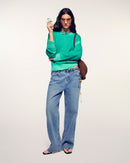 Pull Col Rond Effet Spray