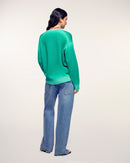 Pull Col Rond Effet Spray