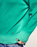 Pull Col Rond Effet Spray