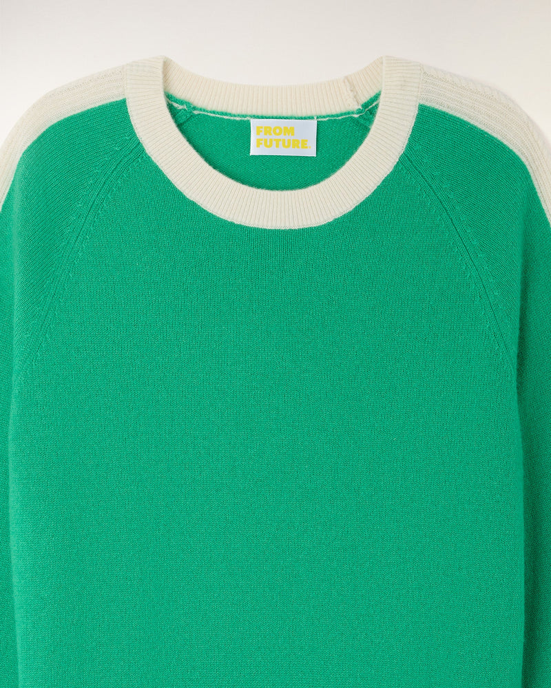 Pull Col Rond À Bandes Torsadées