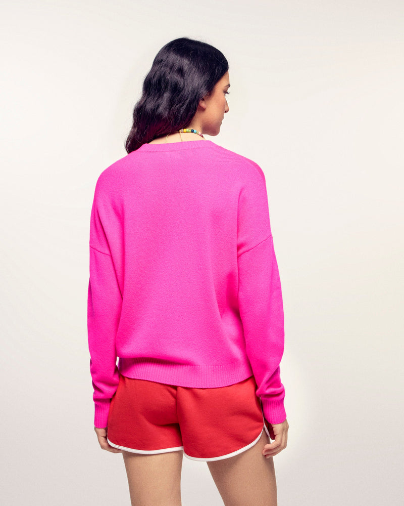 Pull Col Rond Motif Future Intarsia