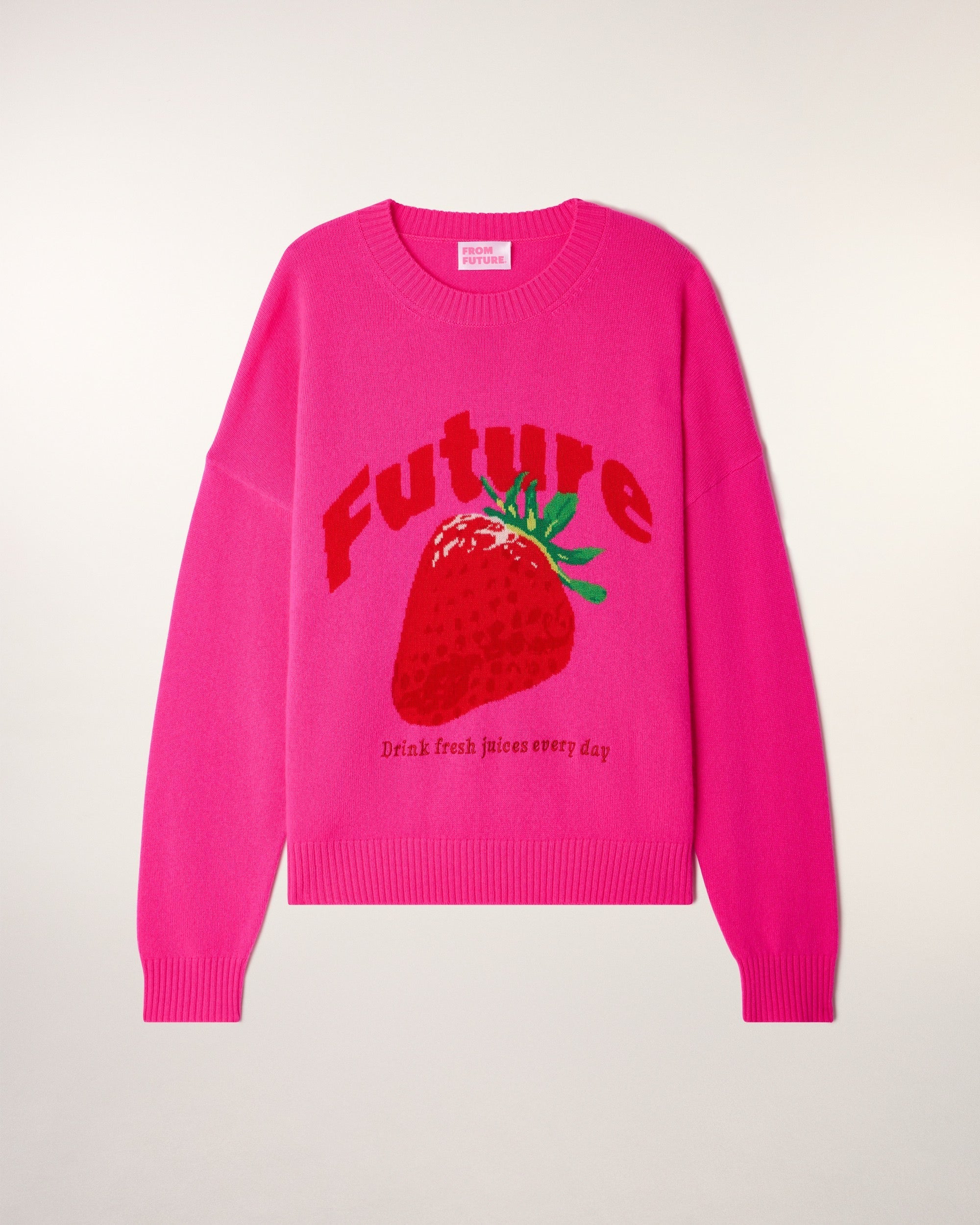 Pull Col Rond Motif Future Intarsia