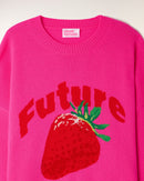 Pull Col Rond Motif Future Intarsia