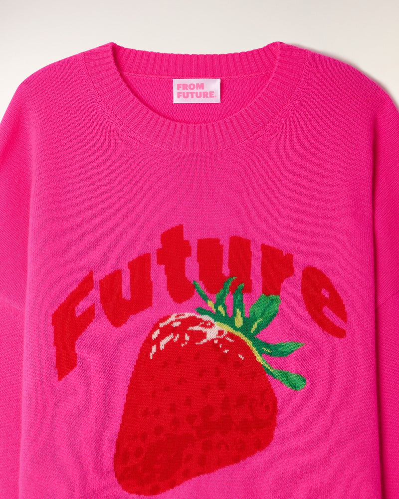 Pull Col Rond Motif Future Intarsia