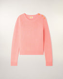 Pull Col Rond Boutons Cœur