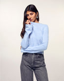Cardigan Court Cachemire Brossé Fermeture Bijou