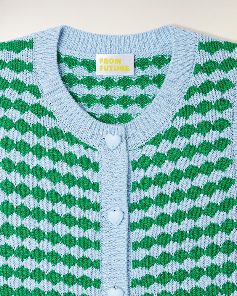 Pull Sans Manches Cardigan Bicolore