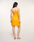 Robe Courte Bretelles Plaque Metallique "Ff"