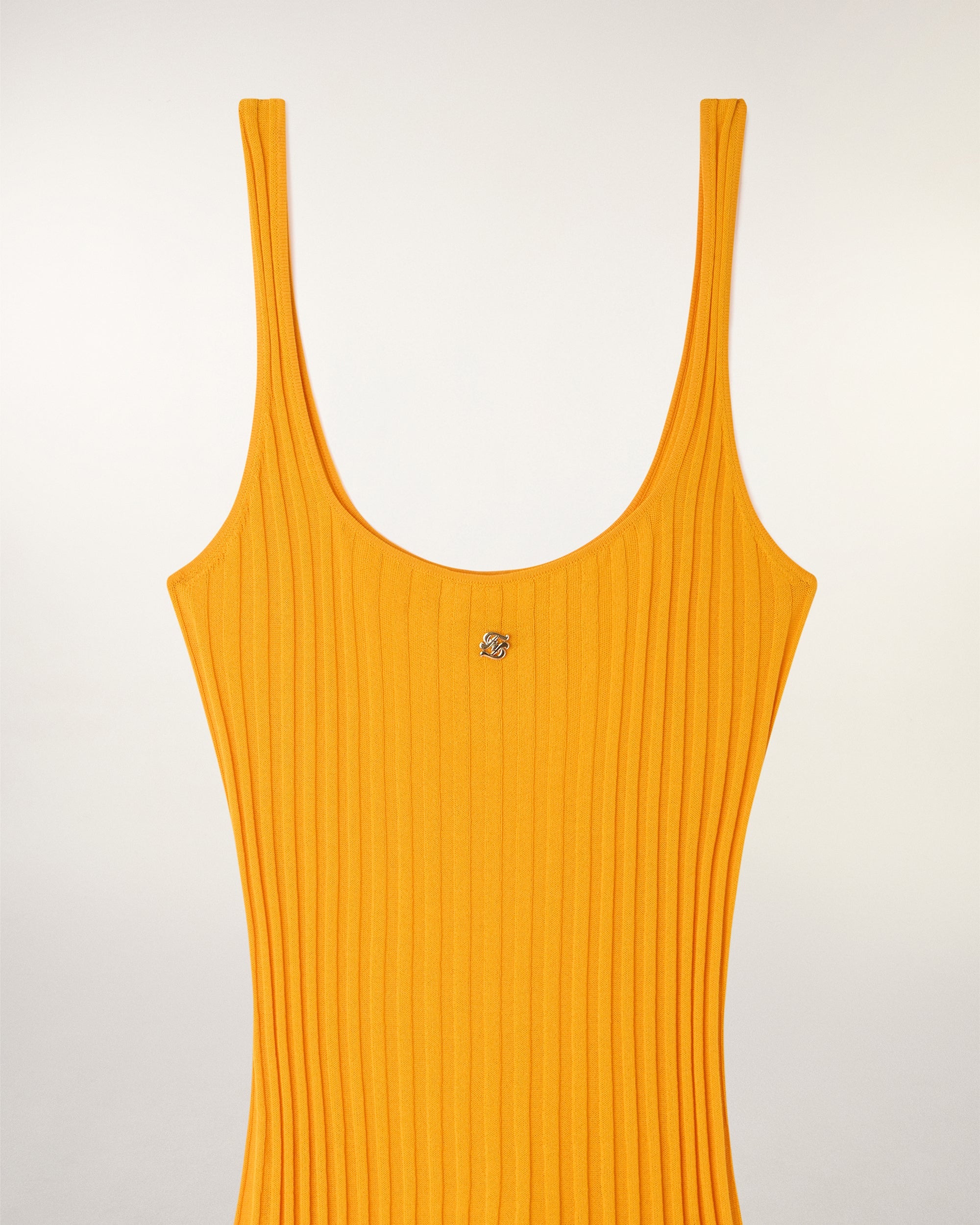 Robe Courte Bretelles Plaque Metallique "Ff"
