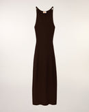 Robe Longue Côtelée Bijoux Aux Épaules