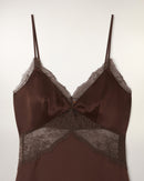 Robe Courte Bretelles À Dentelles