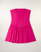 Vestido corto sin tirantes