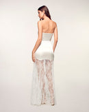 Robe Longue Bustier À Dentelle