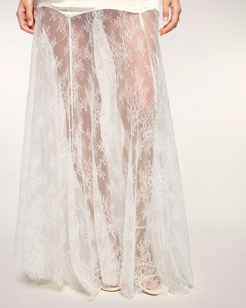 Robe Longue Bustier À Dentelle